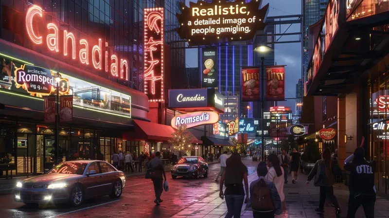 Modern Canadian casino interior with vibrant gaming atmosphere